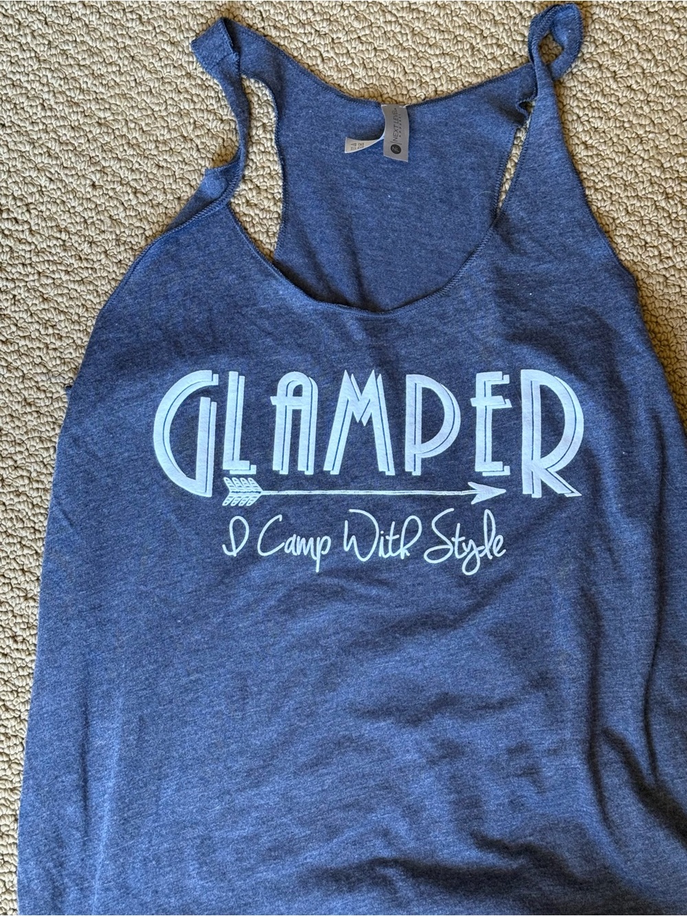 next Heathered Blue Casual Tee with Brand Tag glamper XL